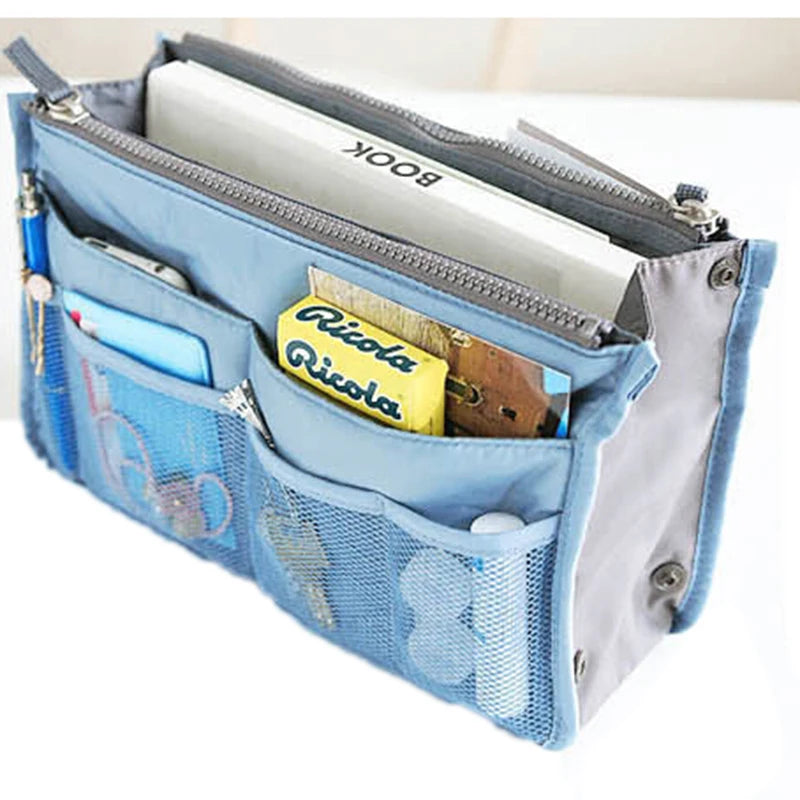Multi Colors Bag In Bag Makeup Handbag Organizer Insert Handbag Multi Functional Women Cosmetic/Travel Bags