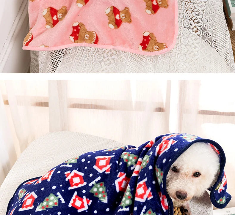 Warm Soft Pet Dog Blanket Mat Plush Thin Pet Sleeping Blanket for Dogs Cats Warm Breathable Cat Cover Blanket Pet Dog Supplies