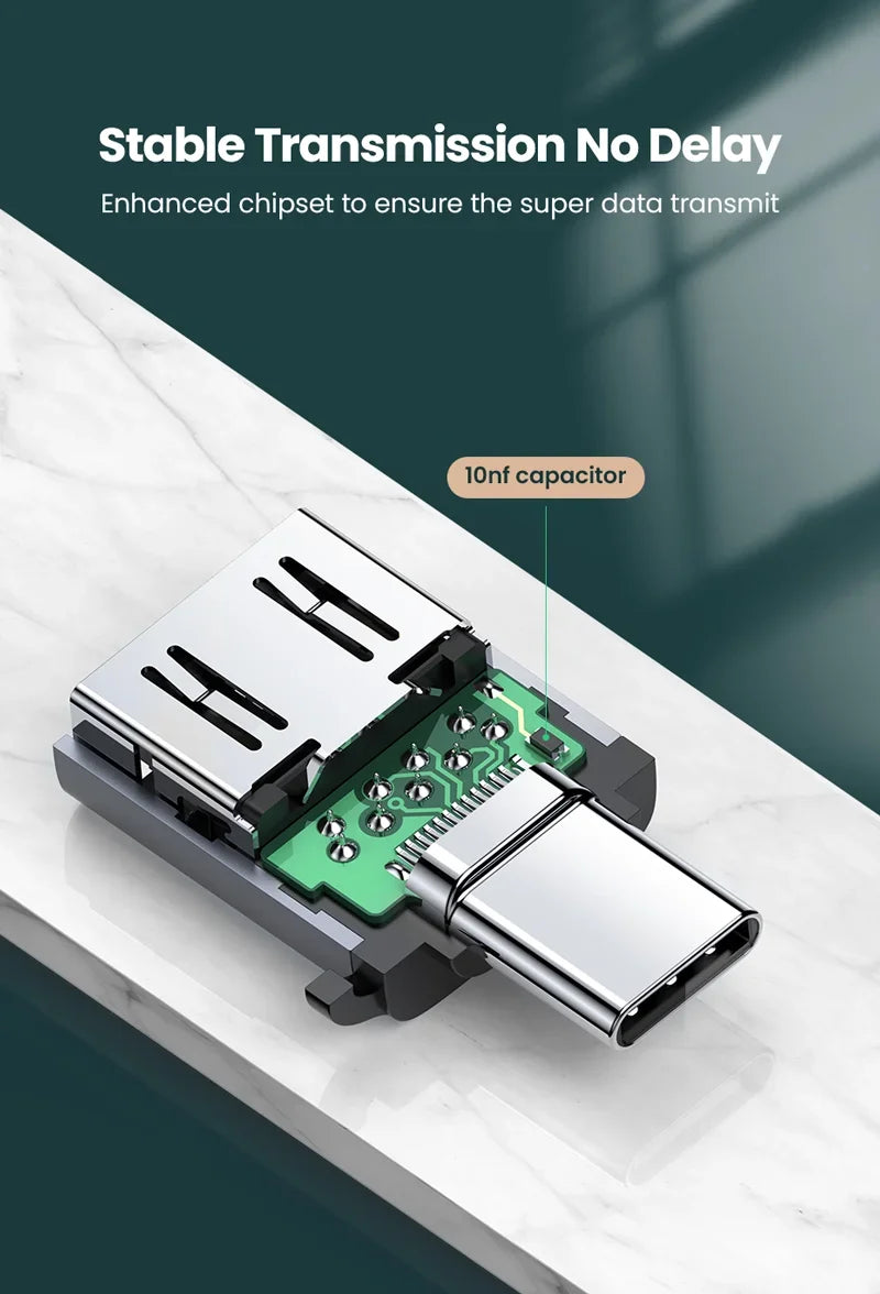 1/5 PCS New Universal Type-C to USB 2.0 OTG Adapter Connector for Mobile Phone USB2.0 Type C OTG Cable Adapter