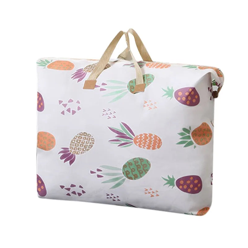 Storage Bag Cute Cartoon Pattern Luggage Bag Moisture Dust Proof Quilt Clothes Storage Bag Large Capacity Sorting Bags Household
