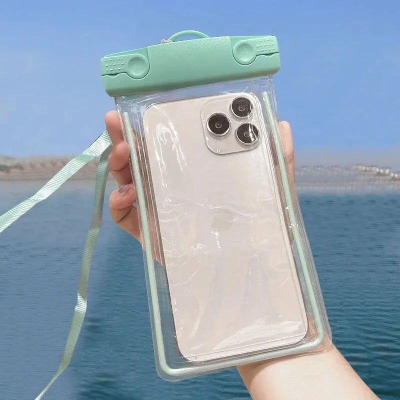 Universal Sealed Phone Waterproof Pouch Lanyard Crossbody Touchable Swimming Diving Phone Case