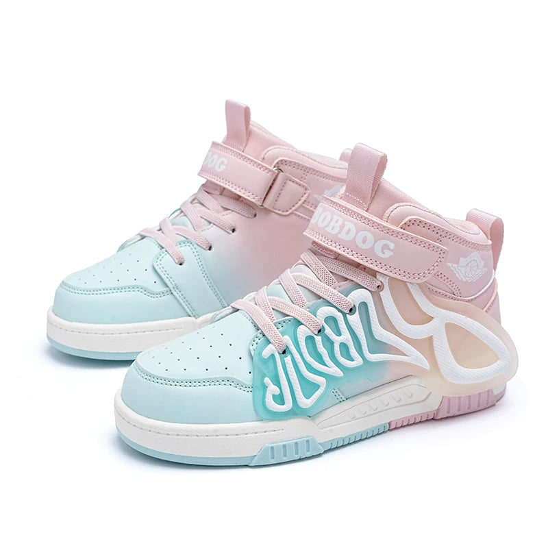 Kids Fashion Sneakers for Boys Girls Mesh Tennis Shoes Breathable Sports Running Shoes Lightweight Children Casual Walking k030