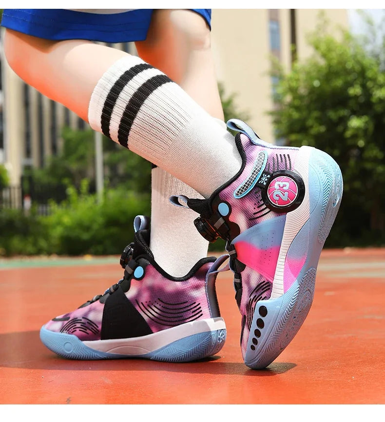Fashion Children's Basketball Shoes For Boys Girls Non-slip Kids Sport Shoes Lightweight Outdoor Sneakers Trainers Footwear