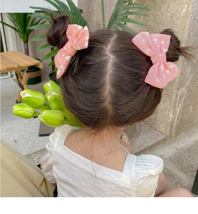 [8-Piece Set] Children's Bow Summer Hairpin Girls Hair Accessories 2022 New Clip Sweet Cute Baby Princess Headwear