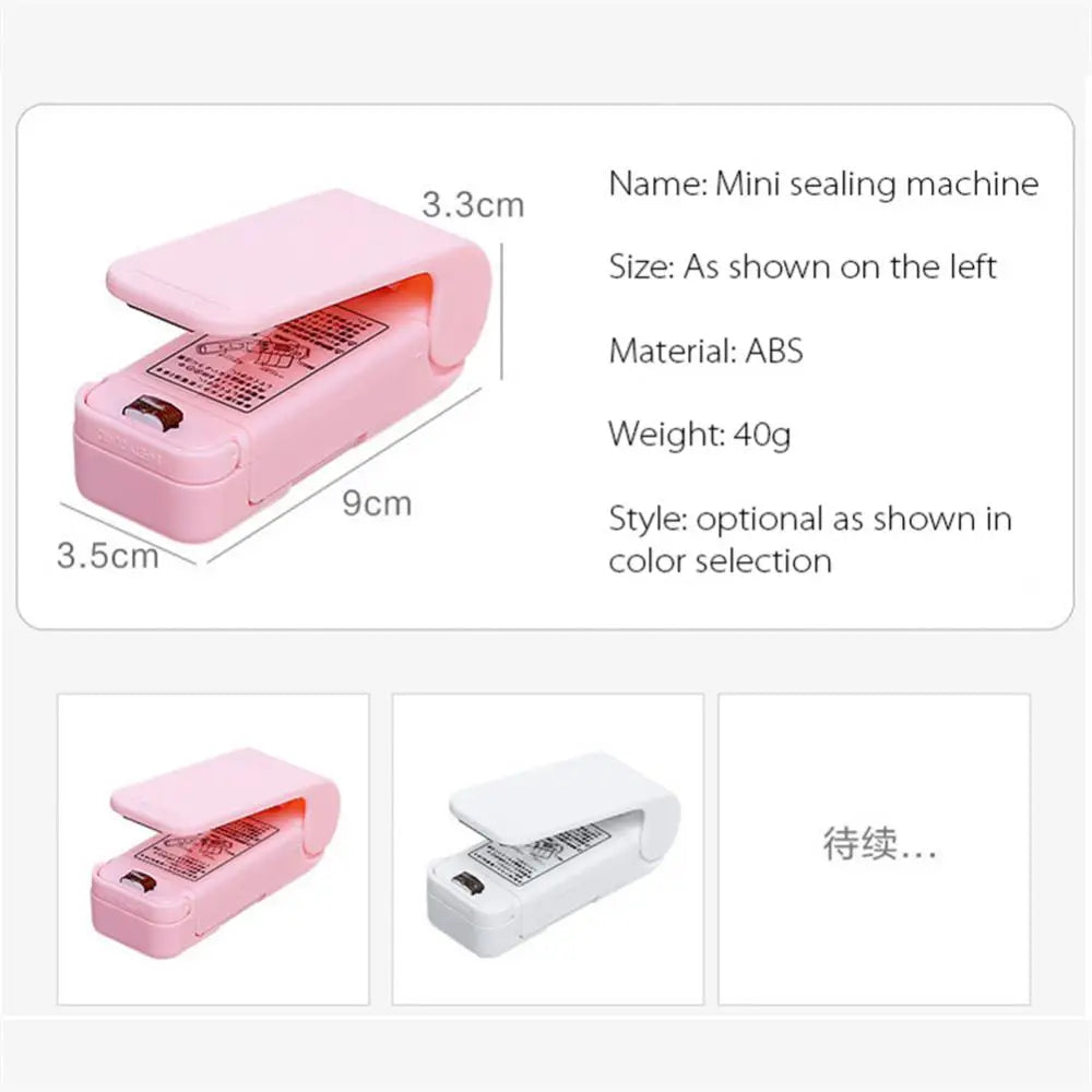 Plastic Heat Bag Sealer Food Packaging Sealing Machine Portable Snack Bag Sealing Clip Kitchen Storage Accessories Home Gadgets