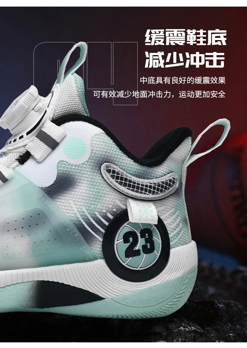 Fashion Children's Basketball Shoes For Boys Girls Non-slip Kids Sport Shoes Lightweight Outdoor Sneakers Trainers Footwear