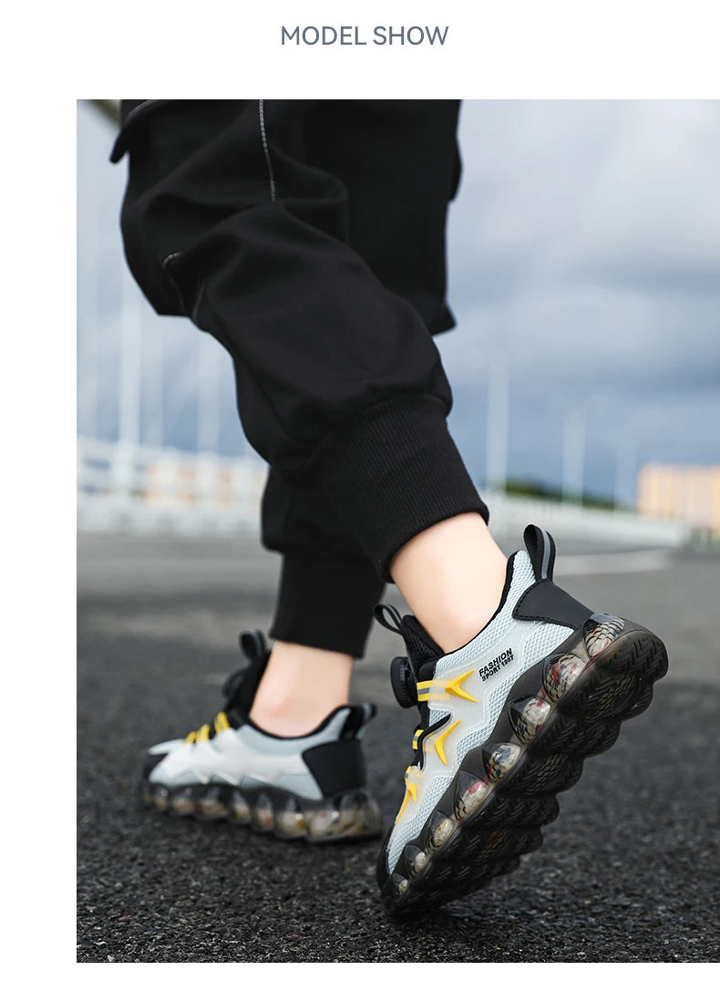 Children's Fashion Sports Shoes Boys' Running Leisure Shoes Mesh Comforthable Outdoor Kids Casual Tennis Light Sneakers Shoes