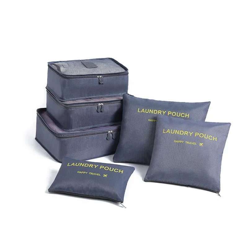 6pcs Travel Storage Organizer Bags Portable Travel Luggage Suitcase Organizer Bags For Women Clothes Shoes Makeup Bag