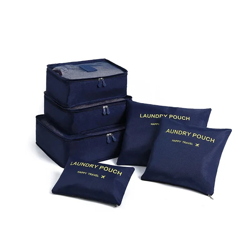 6pcs Travel Storage Organizer Bags Portable Travel Luggage Suitcase Organizer Bags For Women Clothes Shoes Makeup Bag