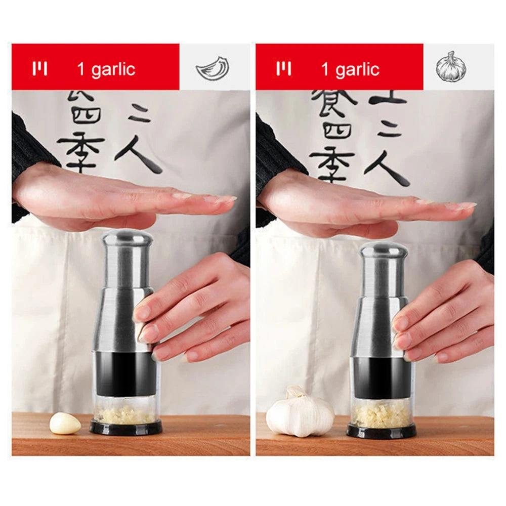 Garlic Onion Chopper Manual Pressed Garlic Press Machine Garlic Squeezer Fruit Vegetable Chopper Multifunction Kitchen Tool