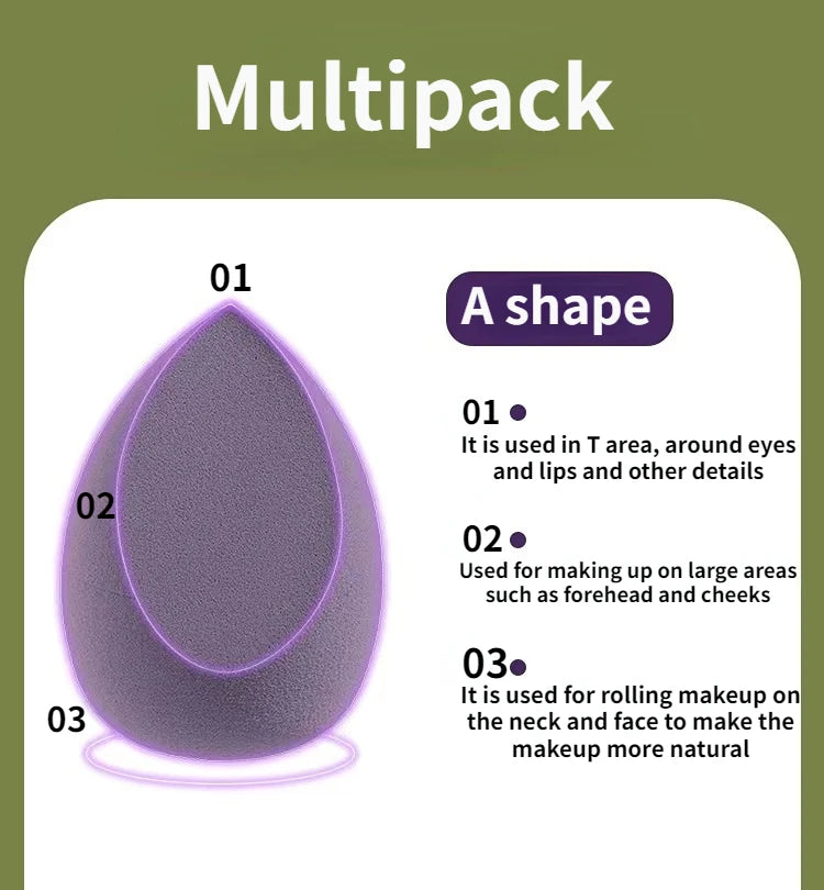 8/4 Pcs Soft Makeup Sponge Dry Wet Cosmetic Puff Foundation Concealer Highlight Blender Makeup Beauty Makeup Tool Accessories