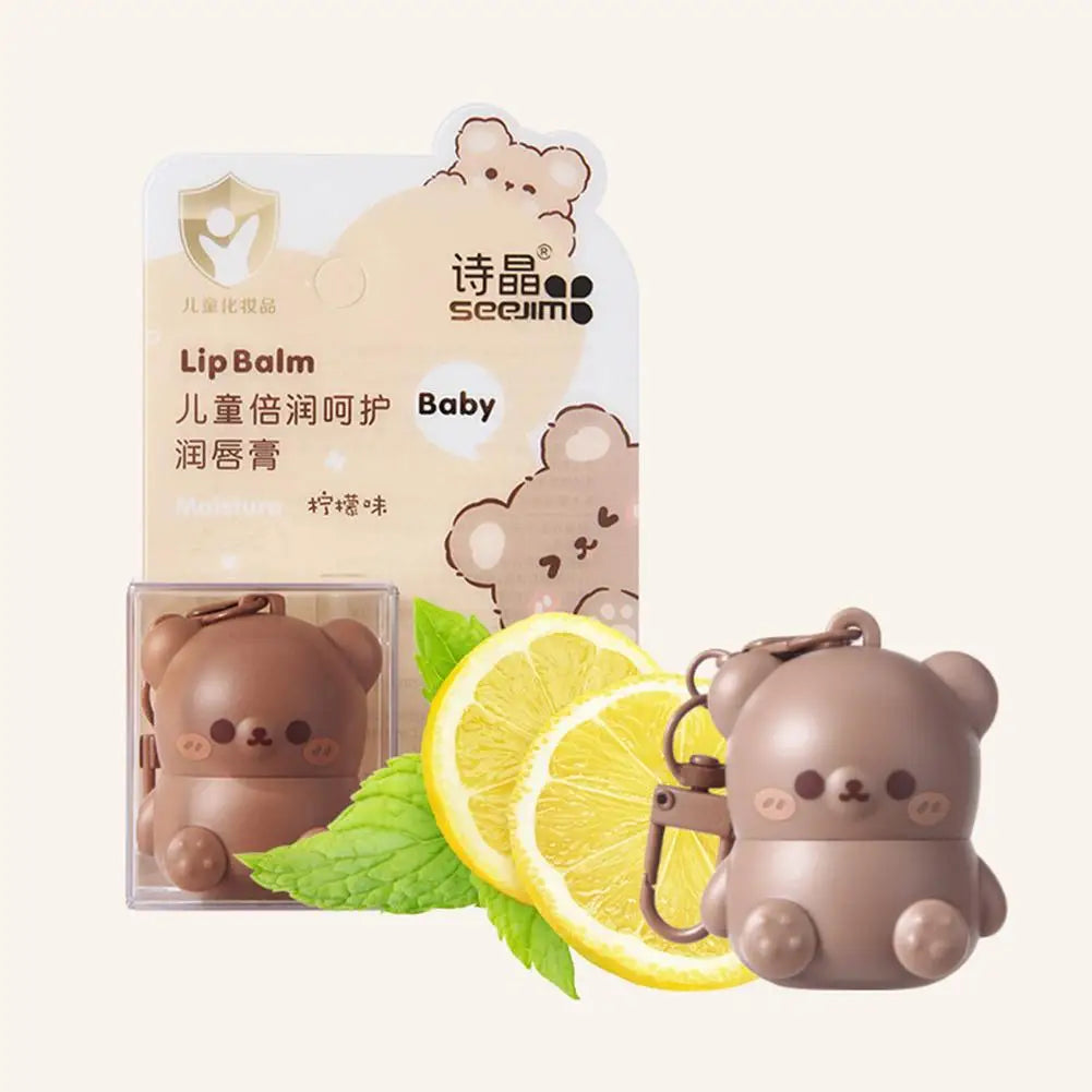 Children Fruity Lip Balm Moisturizing Anti-Dry  Anti Crack Lip Balm Baby Available Lip Care Cute Little Bear Lipstick Skin Care