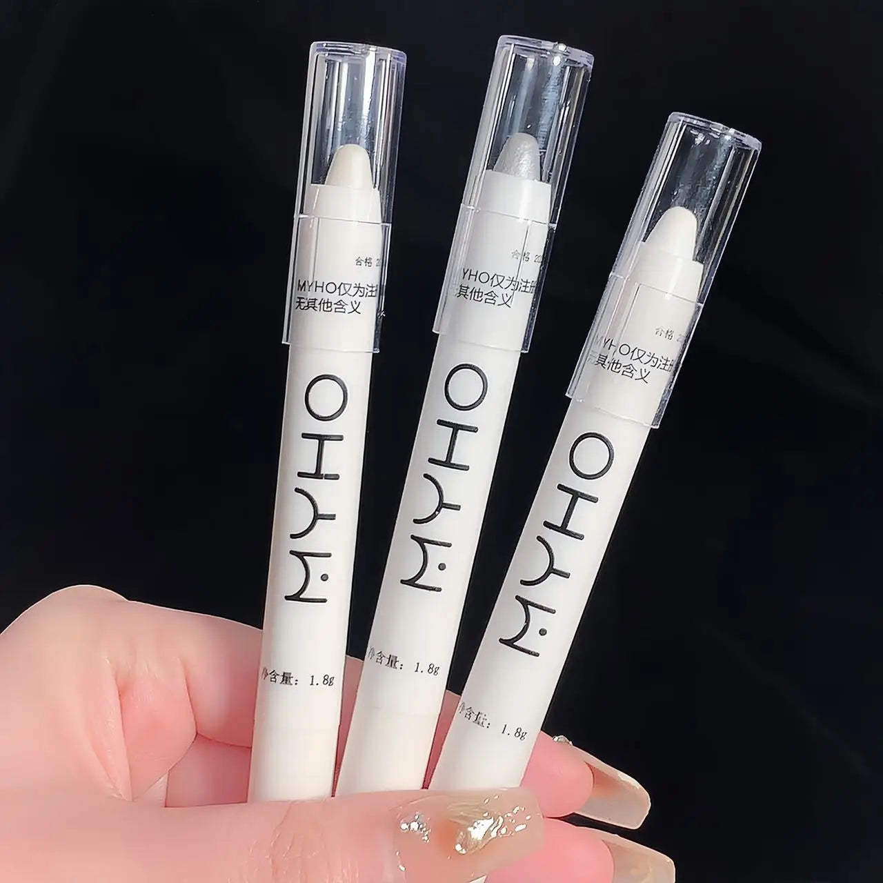 Glitter Highlighter Pen Waterproof Pearlescent Matte White Sliver Diamond Brighten Lying Silkworm Eyeshadow Stick Facial Makeup