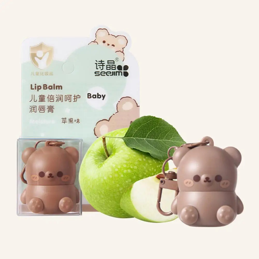 Children Fruity Lip Balm Moisturizing Anti-Dry  Anti Crack Lip Balm Baby Available Lip Care Cute Little Bear Lipstick Skin Care