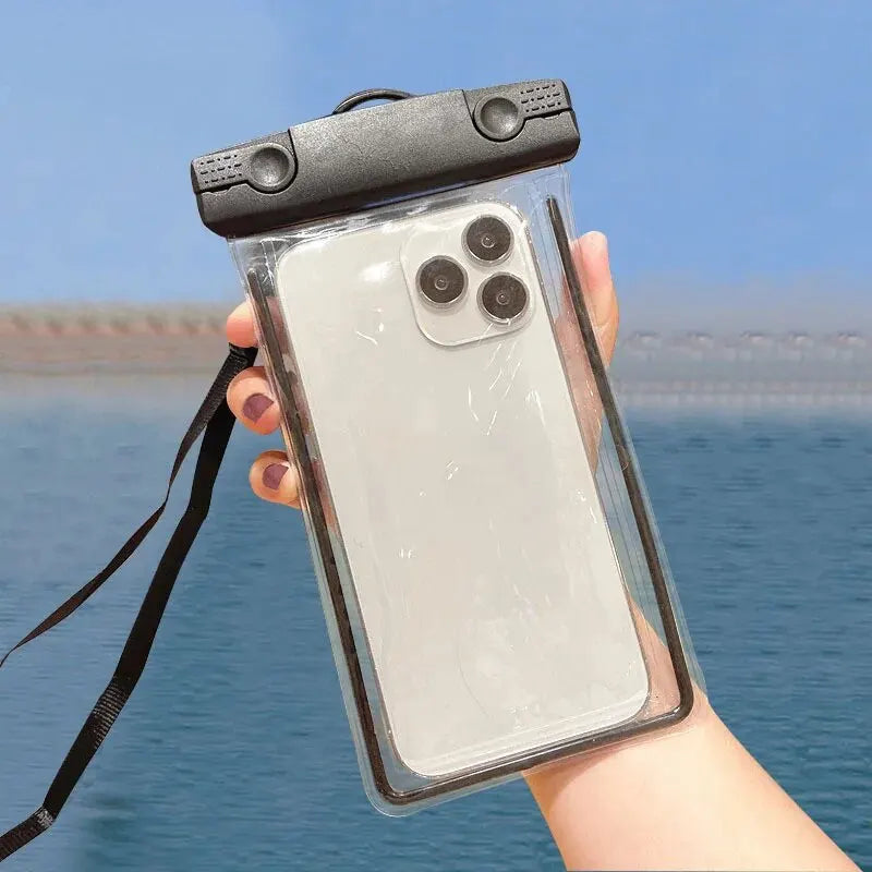 Universal Sealed Phone Waterproof Pouch Lanyard Crossbody Touchable Swimming Diving Phone Case