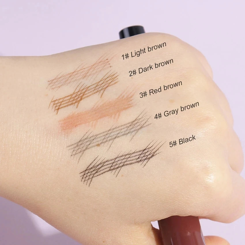 5 Colors Eyebrow Pen Waterproof Long Lasting Natural Dark Brown Black Eye Brow Pencil Cosmetics Beauty Women Makeup Eye Brow