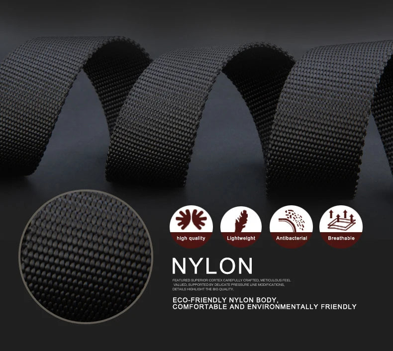Men's automatic buckle nylon belt outdoor tactical canvas belt high-quality men's belt