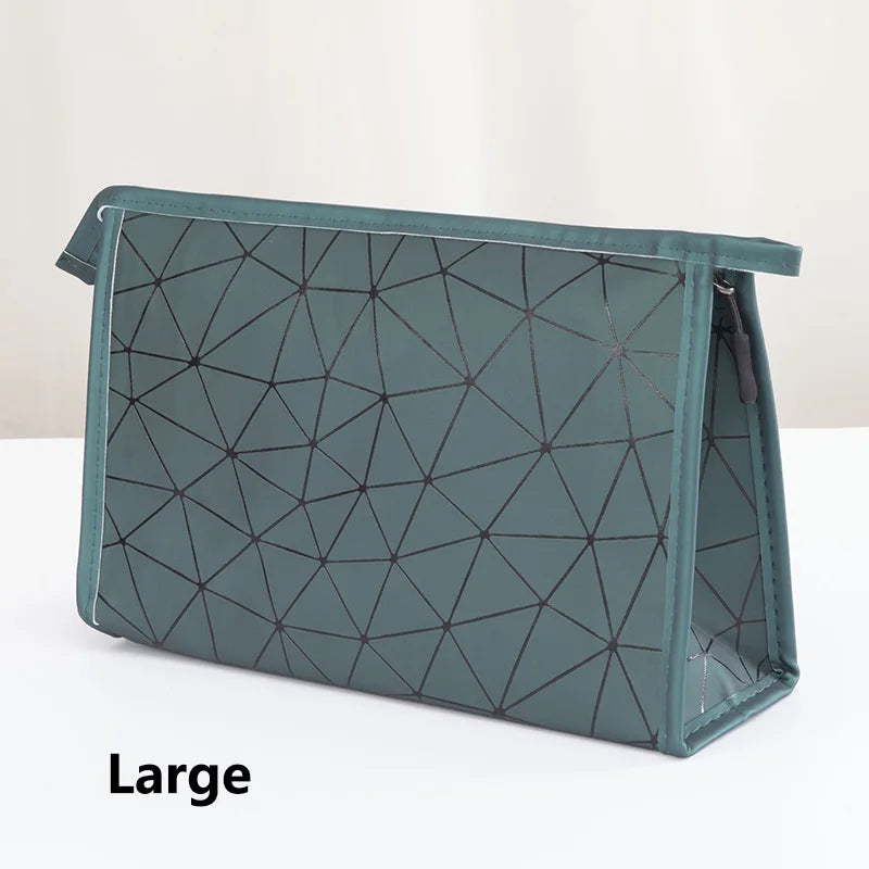 Korean Portable PU Cosmeticos Storage Organizer Large Cosmetic Bag Travel Toiletry Makeup Bags Ladies Waterproof Women's Handbag