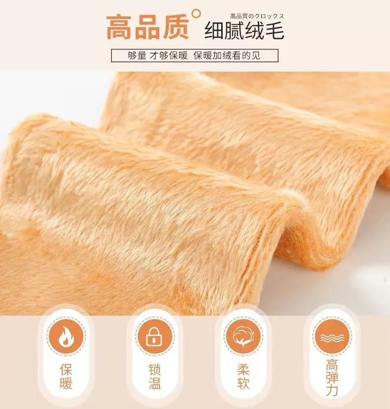 Women's Winter Thick Insulation Short Cashmere Socks Nylon Snow Velvet Boot Solid Color High-quality Women's Floor Socks