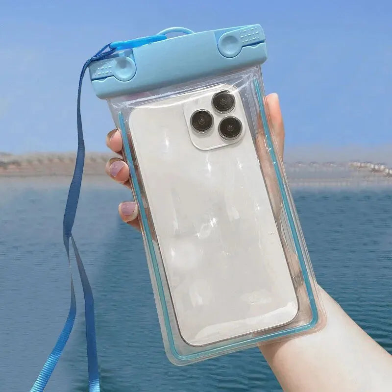 Universal Sealed Phone Waterproof Pouch Lanyard Crossbody Touchable Swimming Diving Phone Case