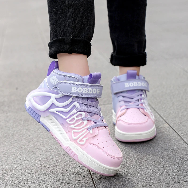 Kids Fashion Sneakers for Boys Girls Mesh Tennis Shoes Breathable Sports Running Shoes Lightweight Children Casual Walking k030