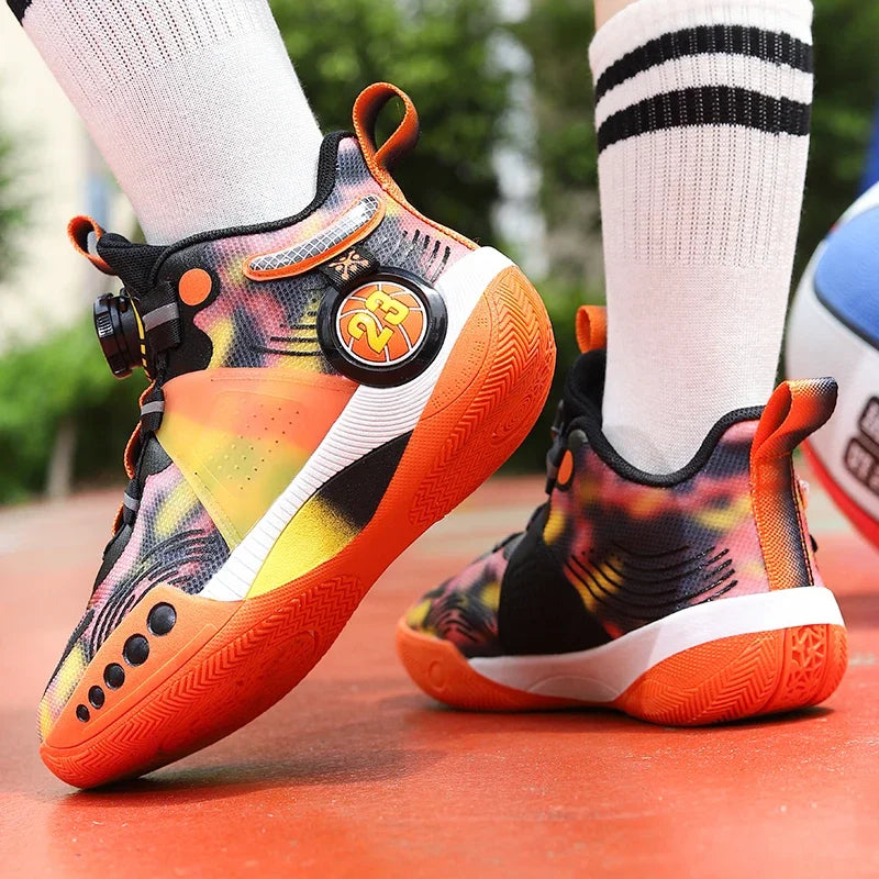 Fashion Children's Basketball Shoes For Boys Girls Non-slip Kids Sport Shoes Lightweight Outdoor Sneakers Trainers Footwear
