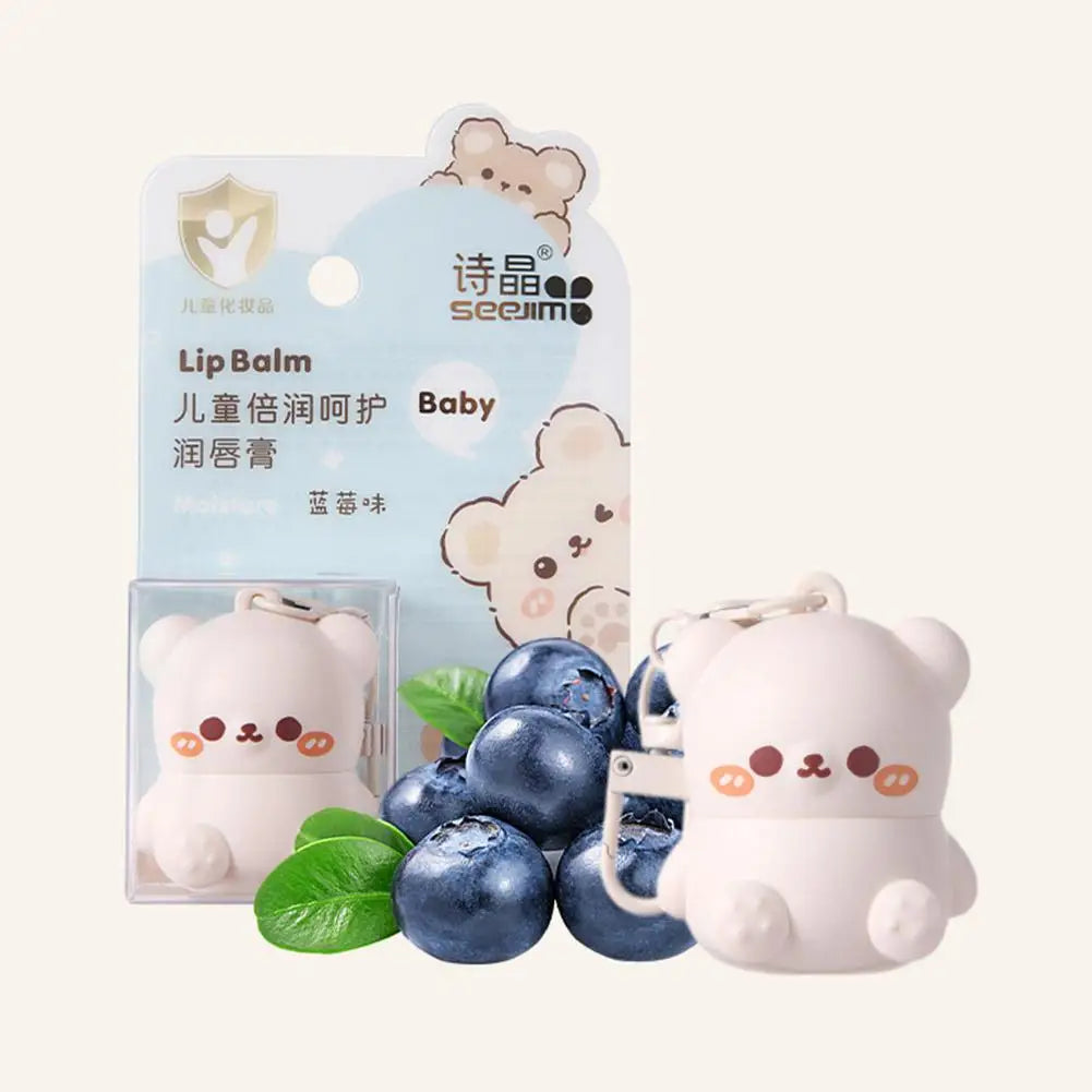 Children Fruity Lip Balm Moisturizing Anti-Dry  Anti Crack Lip Balm Baby Available Lip Care Cute Little Bear Lipstick Skin Care