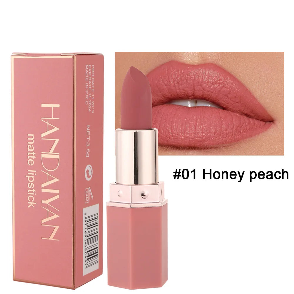 6 Colors Waterproof Nude Matte Lipsticks Long Lasting Lip Stick Not Fading Sexy Red Pink Velvet Lipsticks Makeup Cosmetic Batom