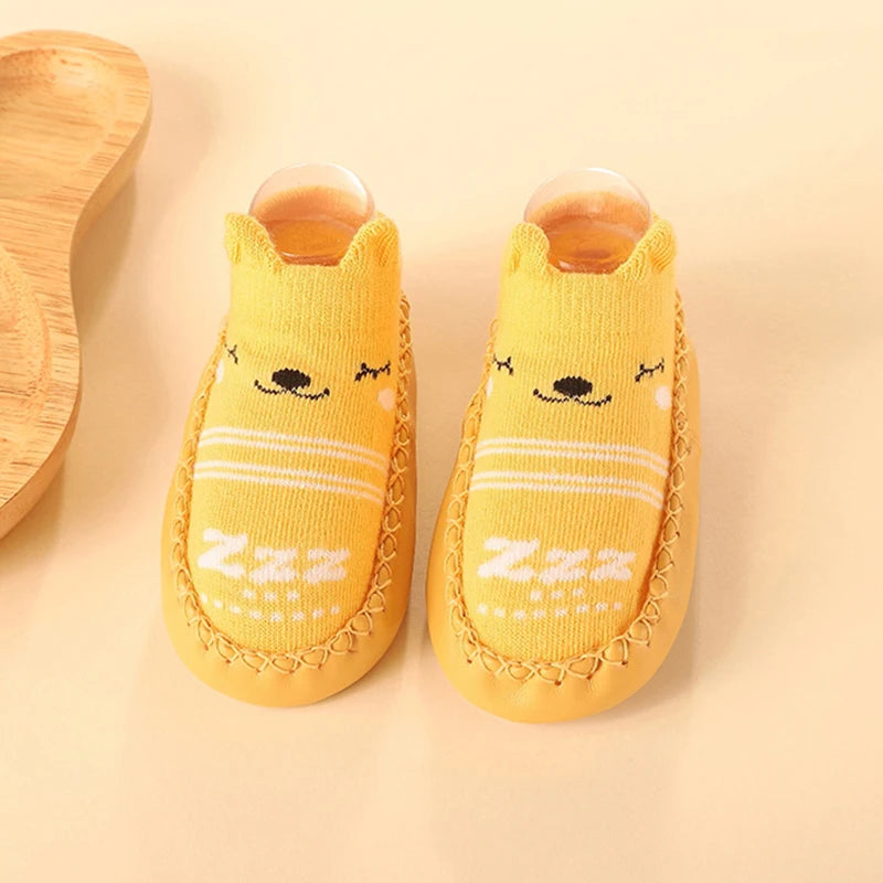 2024 New Born Baby Socks with Rubber Soles Infant Baby Girls Boys Shoes Spring Autumn Baby Floor Socks Anti Slip Soft Sole Sock