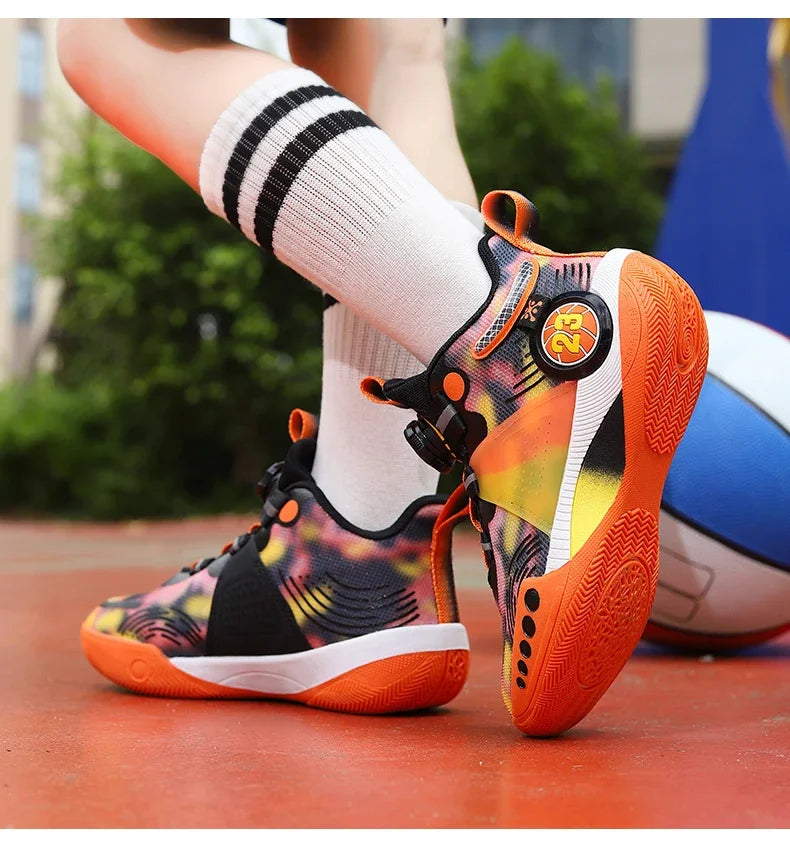 Fashion Children's Basketball Shoes For Boys Girls Non-slip Kids Sport Shoes Lightweight Outdoor Sneakers Trainers Footwear