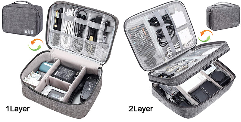 Cable Storage Bag Waterproof Digital Electronic Organizer Portable USB Data Line Charger Plug Storage Bag Travel Cable Organizer