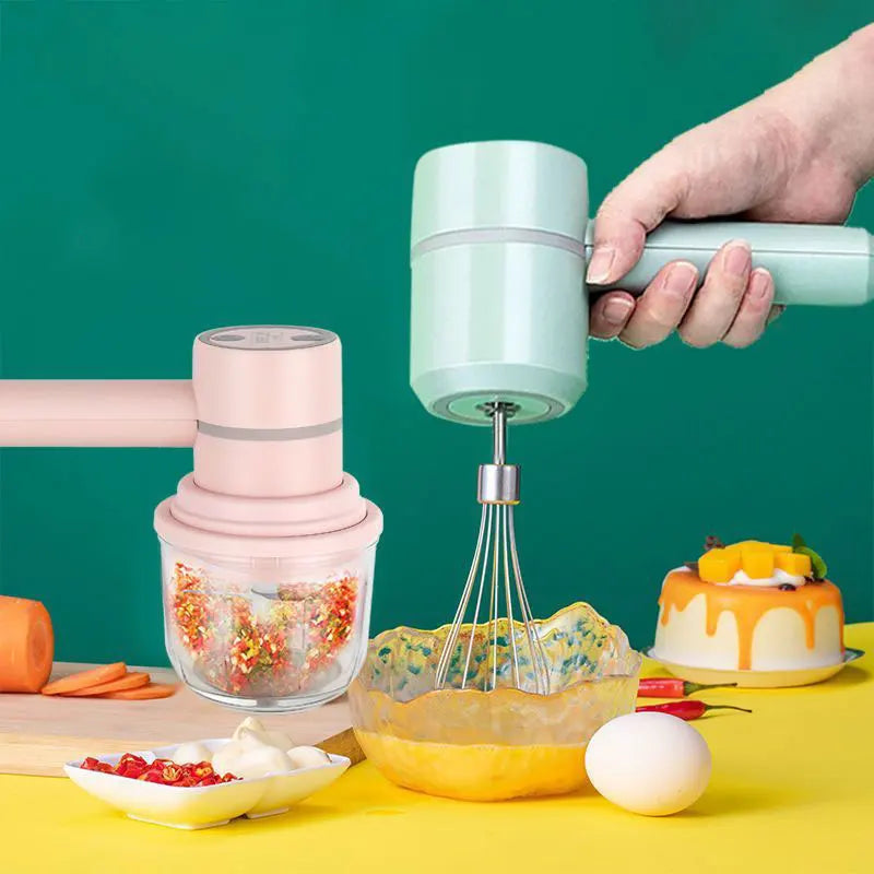 Wireless Portable Electric Food Mixer Hand Blender 3 Speeds High Power Dough Blender Egg Beater Baking Hand Mixer Kitchen Tools