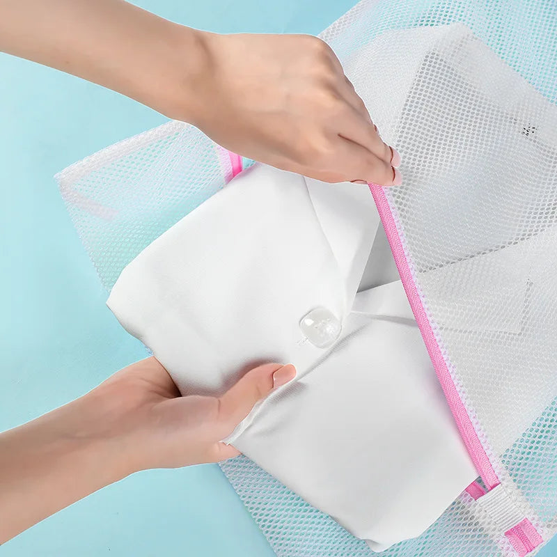 3 Size Zipped Laundry Bags Reusable Washing Machine Clothing Care Washing Bag Mesh Net Bra Socks Lingerie Underwear Laundry Bags
