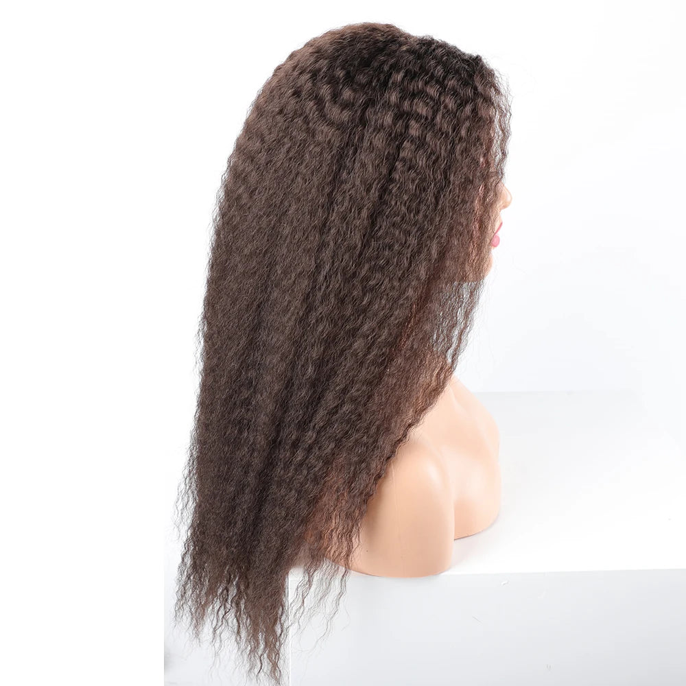 Long Puffy Kinky Curly Synthetic Wigs for Women Black Brown Color Synthetic Curly Hair Wigs Afro Kinky Curly Synthetic Hair Wigs