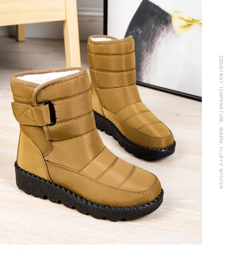 Boots Women Non Slip Waterproof Winter Snow Boots Platform Shoes for Women Warm Ankle Boots Cotton Padded Shoes Botas De Mujer