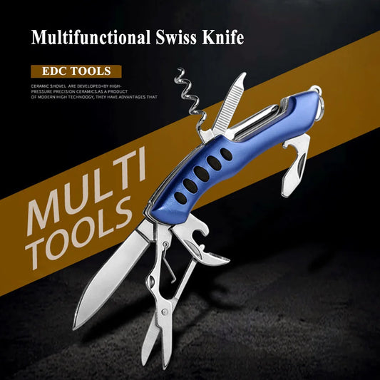 Multifunctional Swiss Knife EDC Multi-tool Portable Folding Pocket Army Knife Cutter Survival Gadgets Camping Equipment