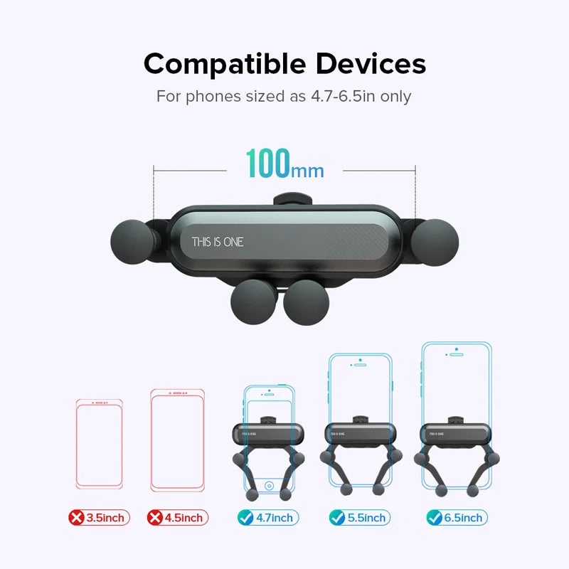 For Smart 5 5A 4 POCO C3 Gravity Expansion Car Holder Stand in Car Moto E7 E4 plus Infinix Hot 10 10S Play Mi 12 11 10 9 Pro 5G