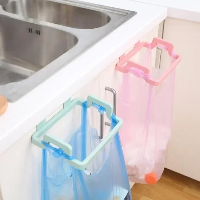 1 Pcs Hanging Trash Bag Rack Garbage Bag Rack Rubbish Bag Storage Rack Holder Portable Cabinet Kitchen Gadgets Organizer