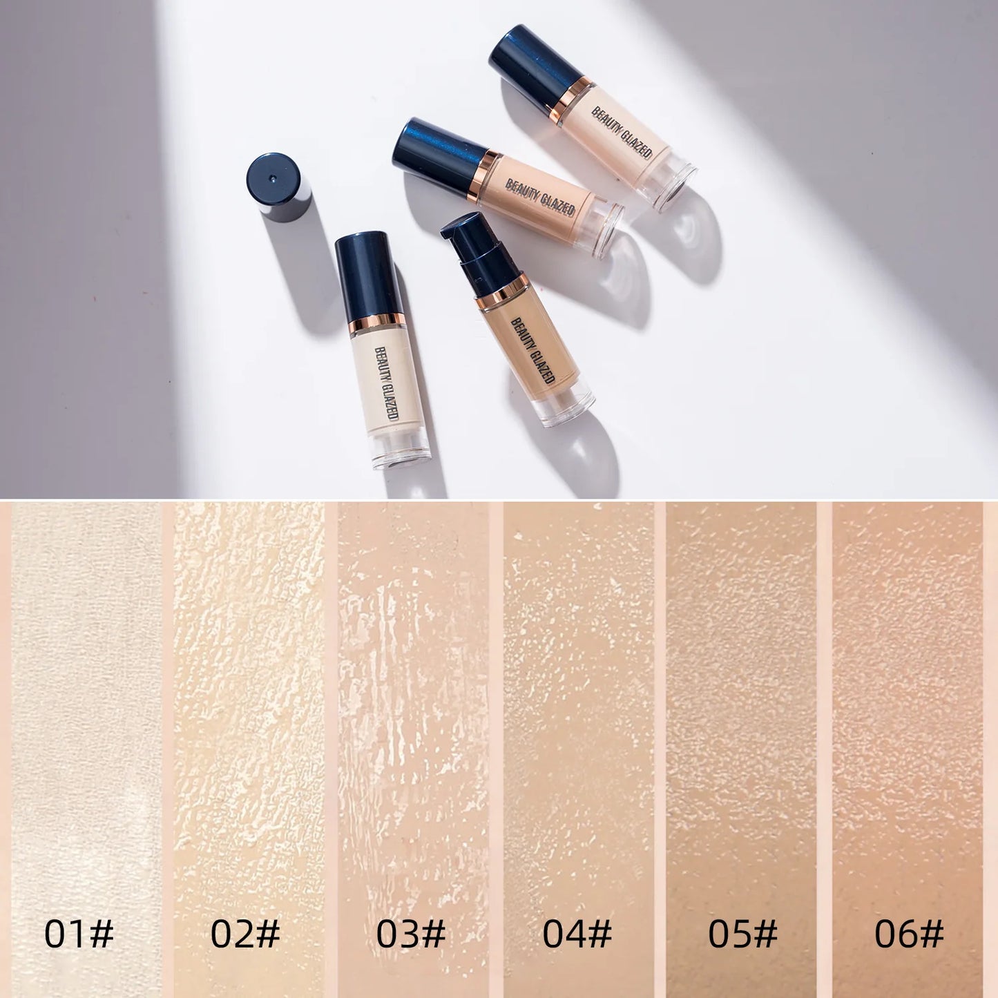 6ml Waterproof Matte Face Liquid Foundation Full Coverage Concealer Lasting Whitening Face Makeup Base Cream Cosmetics for Women