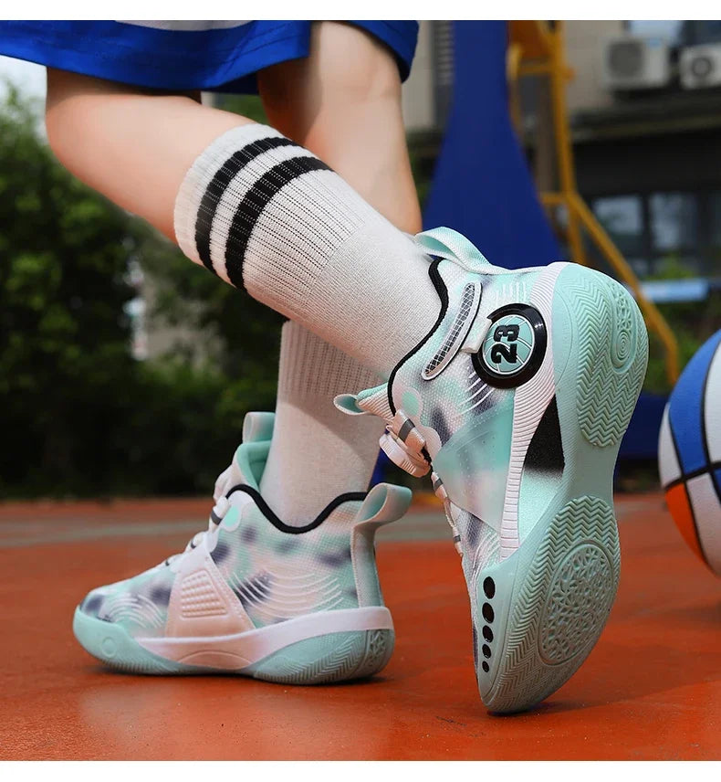 Fashion Children's Basketball Shoes For Boys Girls Non-slip Kids Sport Shoes Lightweight Outdoor Sneakers Trainers Footwear