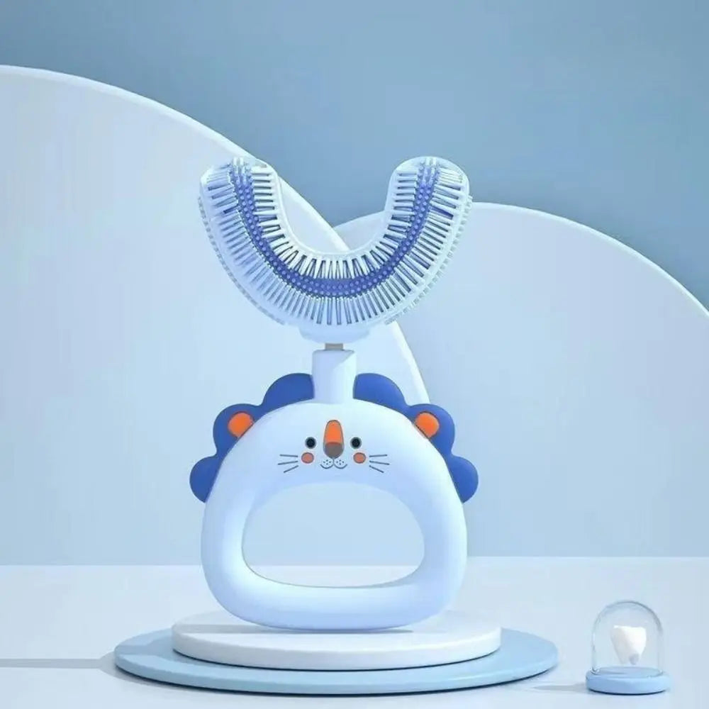 Cute Cartoon U-shaped Tooth Brush U-shaped Soft Silicone Toothbrush Lightweight Portable Oral Teeth Cleaning Manual