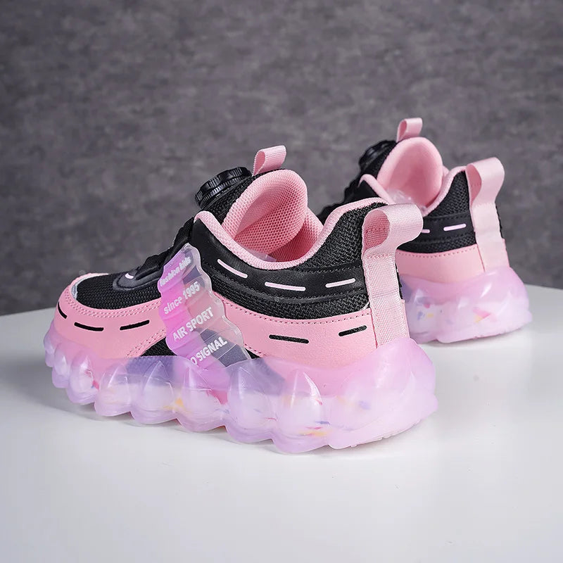 Children Shoes Girls Sneaker Luxury Black Pink Platform Casual Tennis School Kids Sports Shoes Girls Sneaker 4 To 12 Years