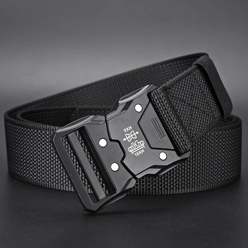 Genuine Tactical Belt Quick Release Outdoor Military Belt Soft Real Nylon Sports Accessories Men And Women Black Belt