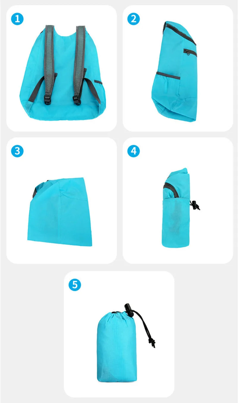 20L Men Women Lightweight Packable Backpacks Foldable Ultralight Outdoor Folding Backpack Travel Daypack Bag Sports Daypack