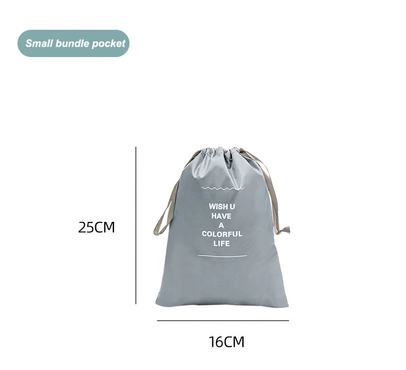 7/8/9 PCS New Set Travel Organizer Storage Bags Large Capacity Suitcase Storage Luggage Clothes Sorting Organizer Set Shoe Pouch