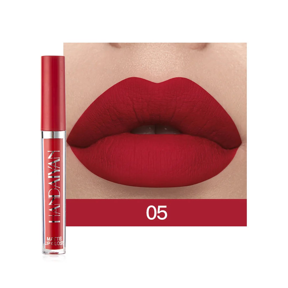 6Pcs Makeup Lipstick Liquid Velvet Matte Gloss Lip Red Lipstick Nude Women Long Lasting Waterproof Beauty Cosmetic Kit