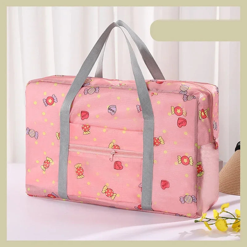 Foldable Travel Bags Large Capacity Clothes Luggage Organizer Waterproof Handbags Women Men Travel Clothes Storage Organizer