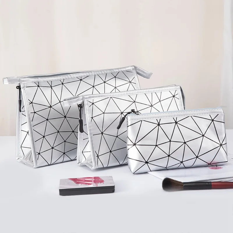 Korean Portable PU Cosmeticos Storage Organizer Large Cosmetic Bag Travel Toiletry Makeup Bags Ladies Waterproof Women's Handbag