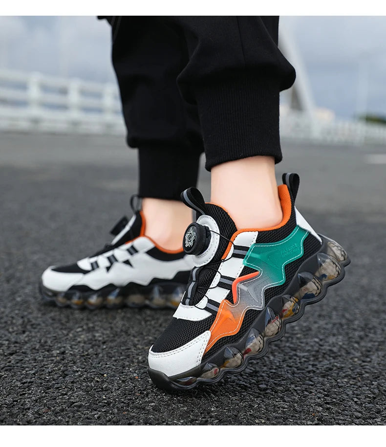 Children's Fashion Sports Shoes Boys' Running Leisure Shoes Mesh Comforthable Outdoor Kids Casual Tennis Light Sneakers Shoes