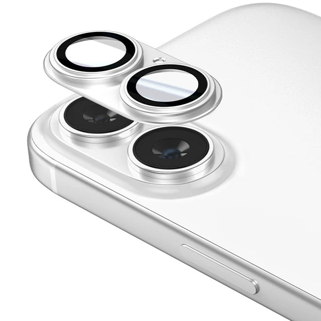 Metal Camera Glass For iPhone 16 Plus Metal Camera Alloy Ring Protector Back Cover For iPhone 16Plus 16+ Camera Lens Accessories